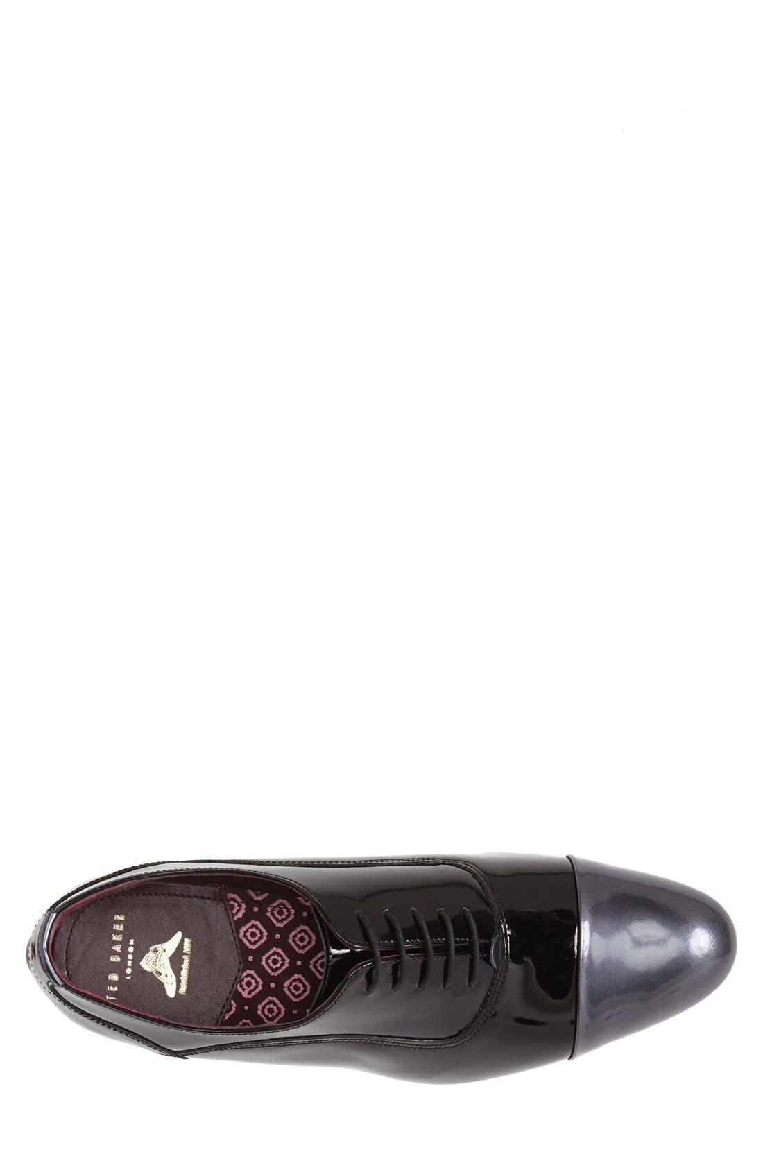 Ted Baker London 'Archeey' Patent Leather Oxford, Alternate, color, 