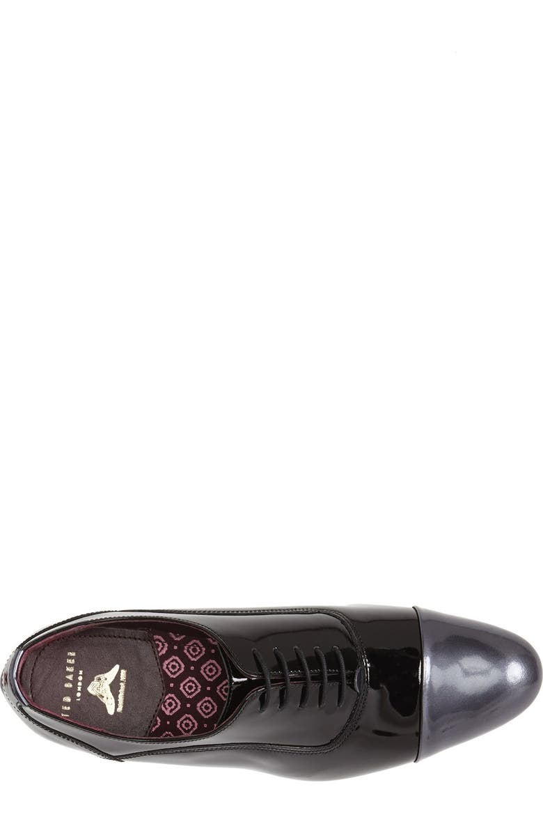 Ted Baker London 'Archeey' Patent Leather Oxford, Alternate, color,