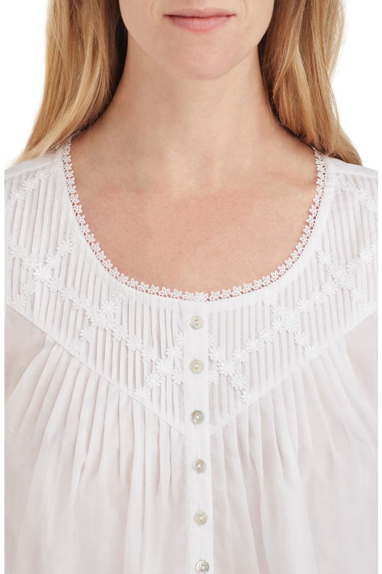 Cotton Nightgown, Alternate, color, SOLID WHITE
