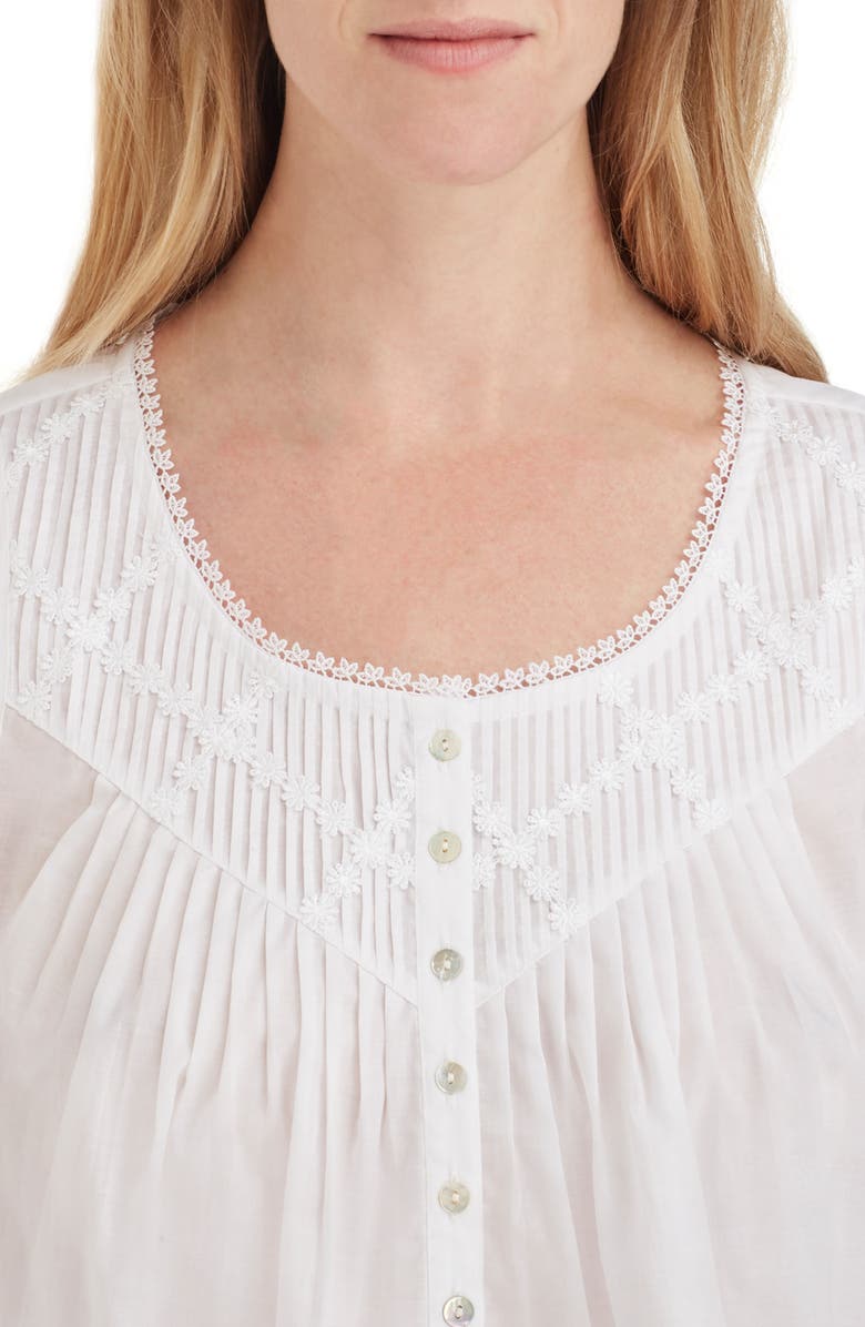 Eileen West Cotton Nightgown, Alternate, color, Solid White