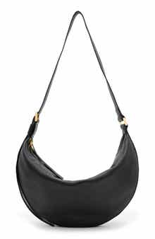 AllSaints Half Moon Leather Shoulder Bag