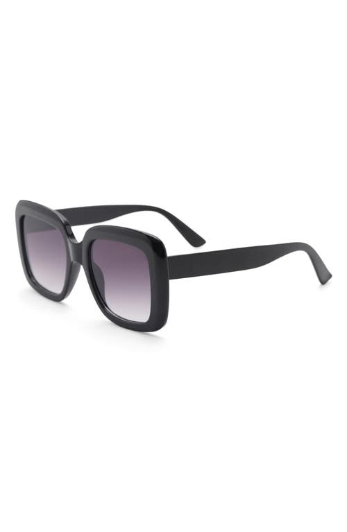 Mango Gradient Square Sunglasses In Black