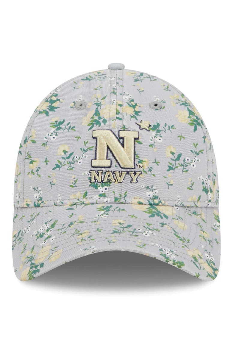 New Era Women's New Era Gray Navy Midshipmen Bouquet 9TWENTY Adjustable Hat, Alternate, color, 