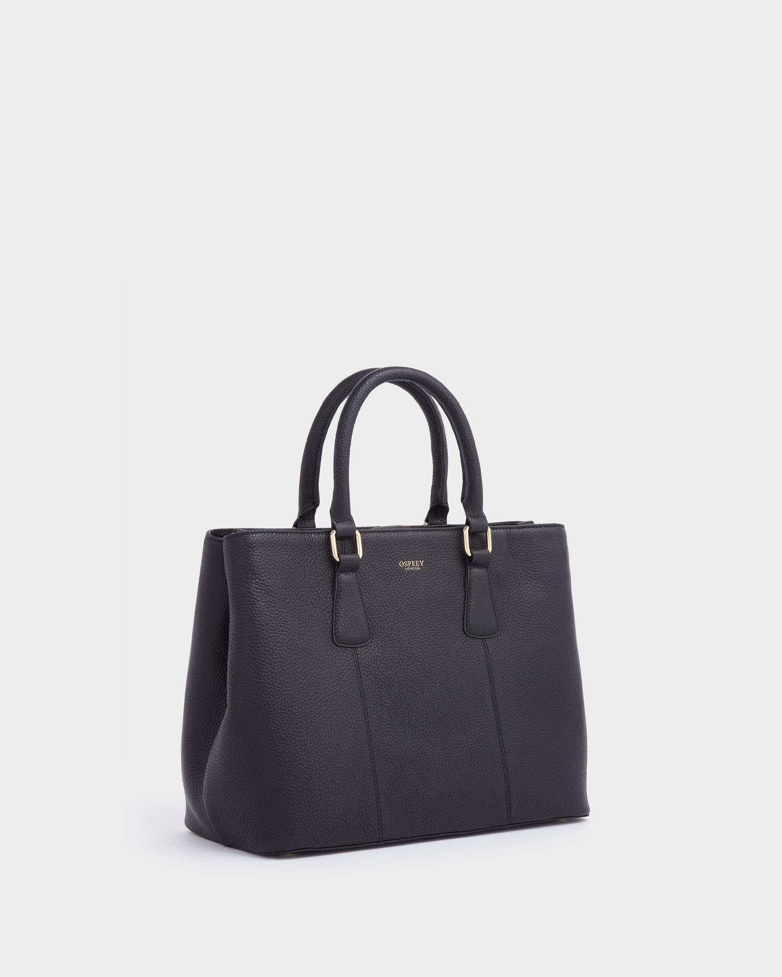 The Adaline Leather Workbag, Alternate, color, Black