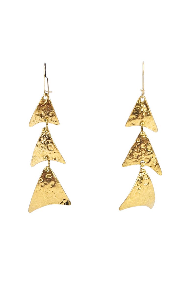 MADISON BEVERLY HILLS Vintage Brutalist Dangle Earrings, Main, color, Gold