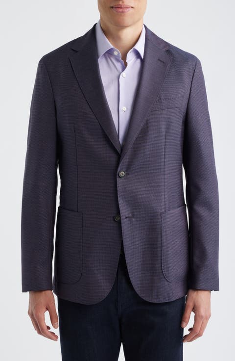 Hanry Slim Fit Textured Virgin Wool Sport Coat