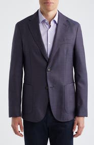 BOSS Hanry Slim Fit Textured Virgin Wool Sport Coat
