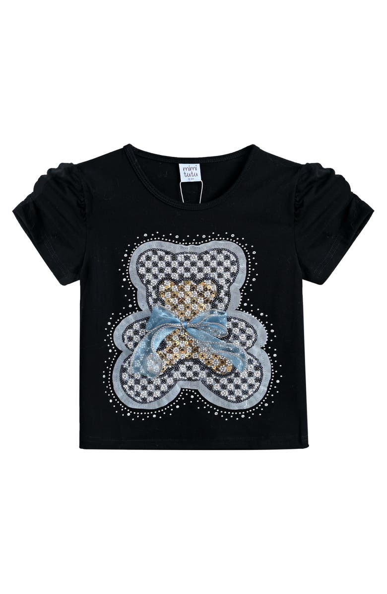 Mimi Tutu Bear T-Shirt, Main, color, Black