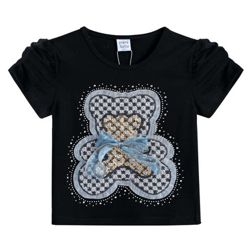 Mimi Tutu Kids'  Bear T-shirt In Black