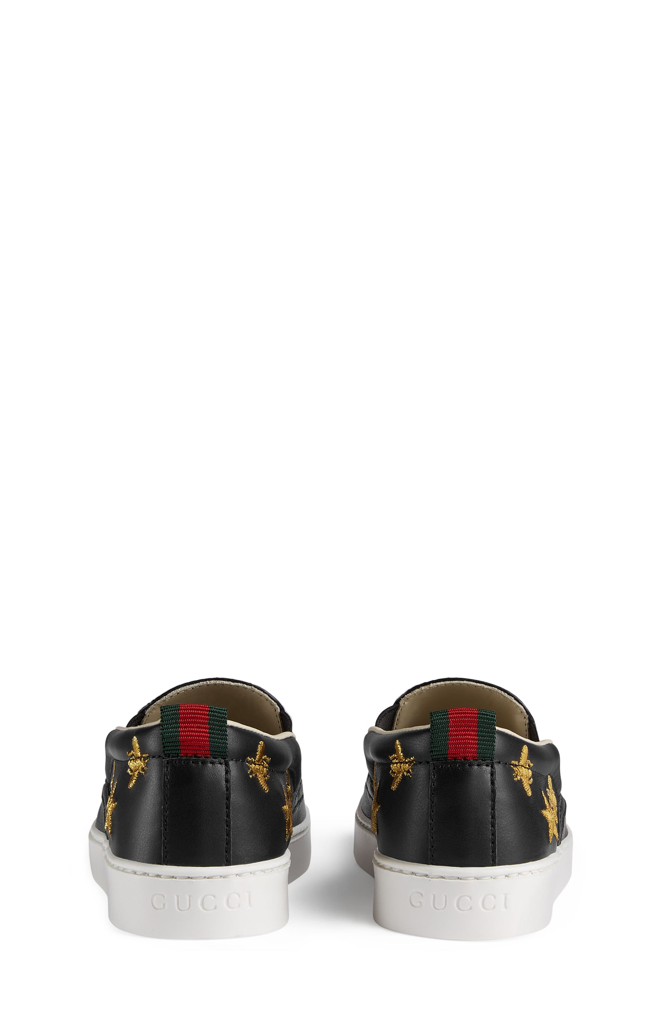 Gucci Dublin Bees and Stars Slip-On Sneaker, Alternate, color, 