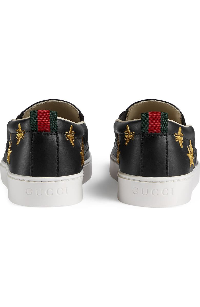 Gucci Dublin Bees and Stars Slip-On Sneaker, Alternate, color,