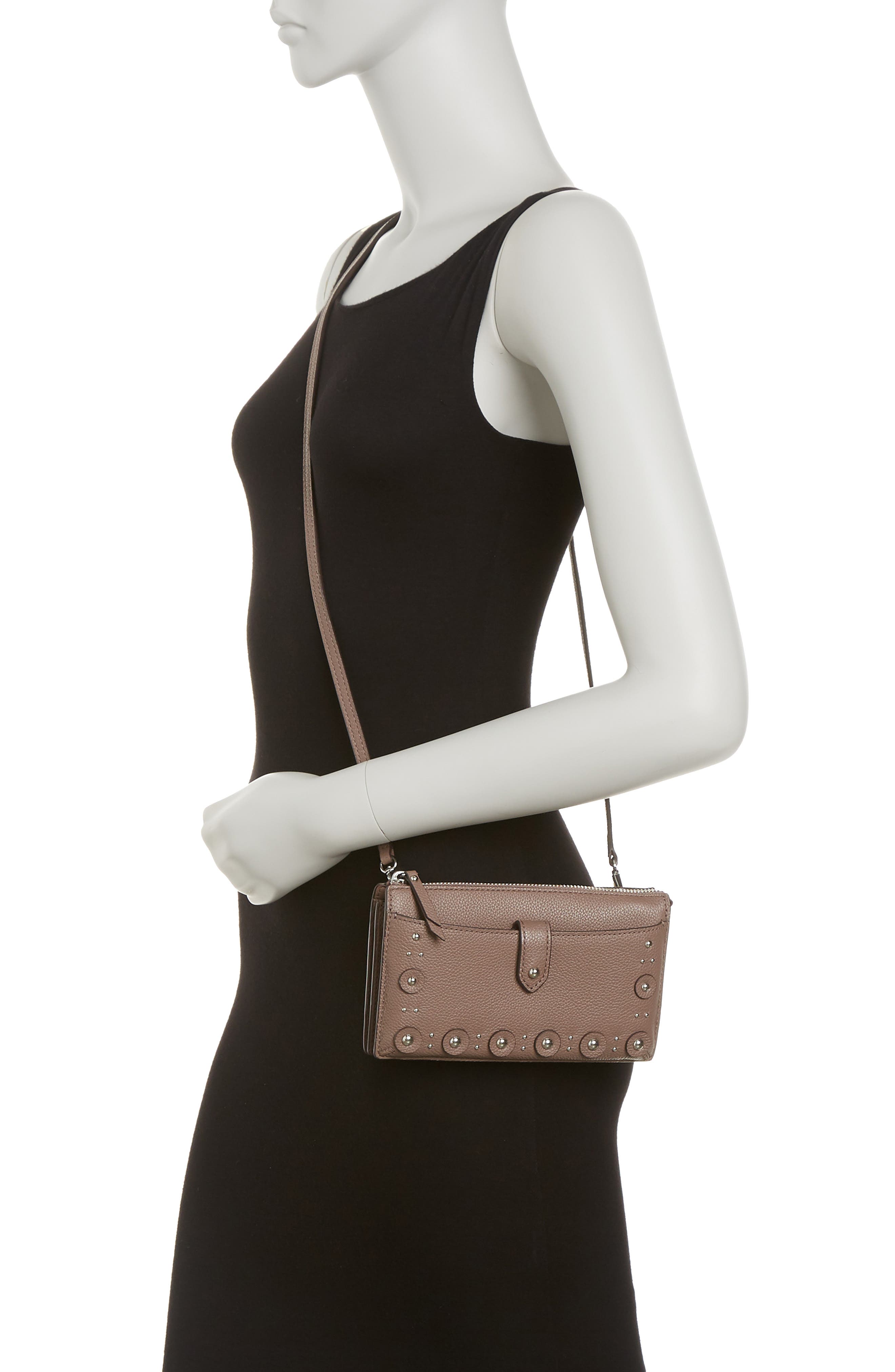 Kate Spade New York alegra studded leather wallet, Alternate, color, 