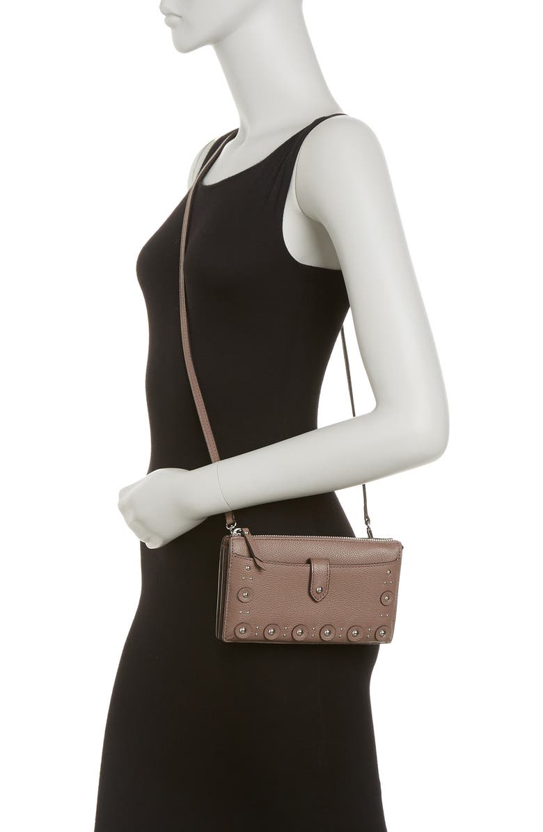 Kate Spade New York alegra studded leather wallet, Alternate, color,