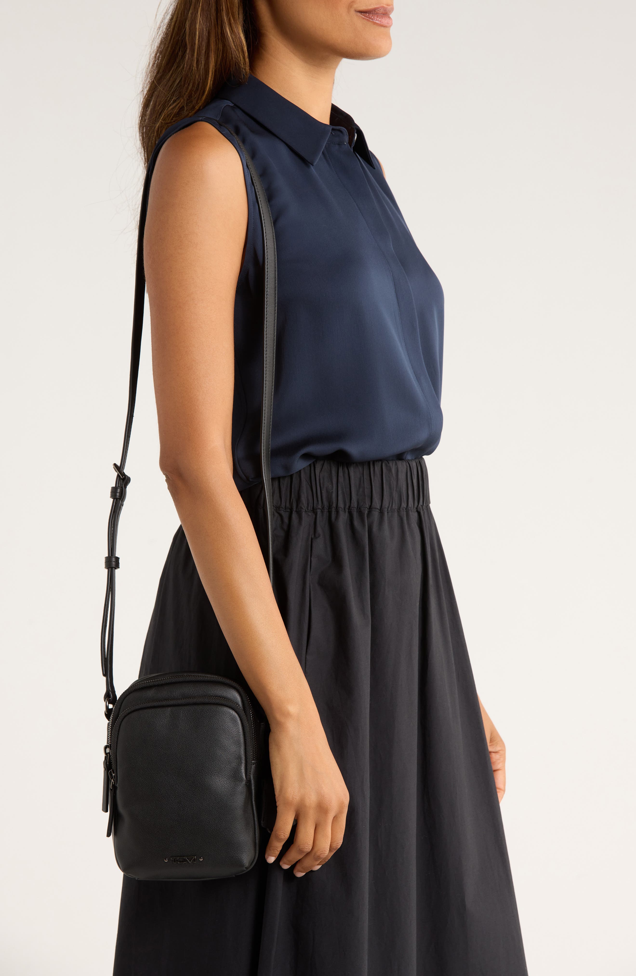 TUMI Kathryn Crossbody Bag, Alternate, color, Black/ Gunmetal