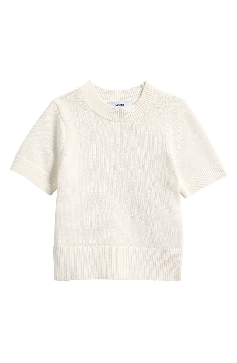Reiss Kids' Rhea Short Sleeve Sweater, Main, color, Ivory