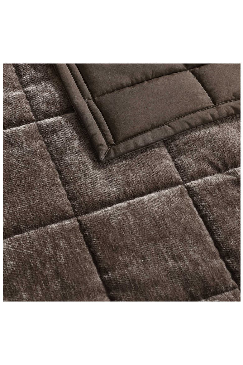 Chenille Box Quilt Set, Alternate, color, CHOCOLATE BROWN