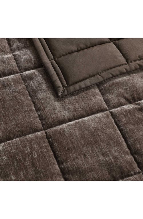 Vera Wang Chenille Box Quilt Set In Chocolate Brown