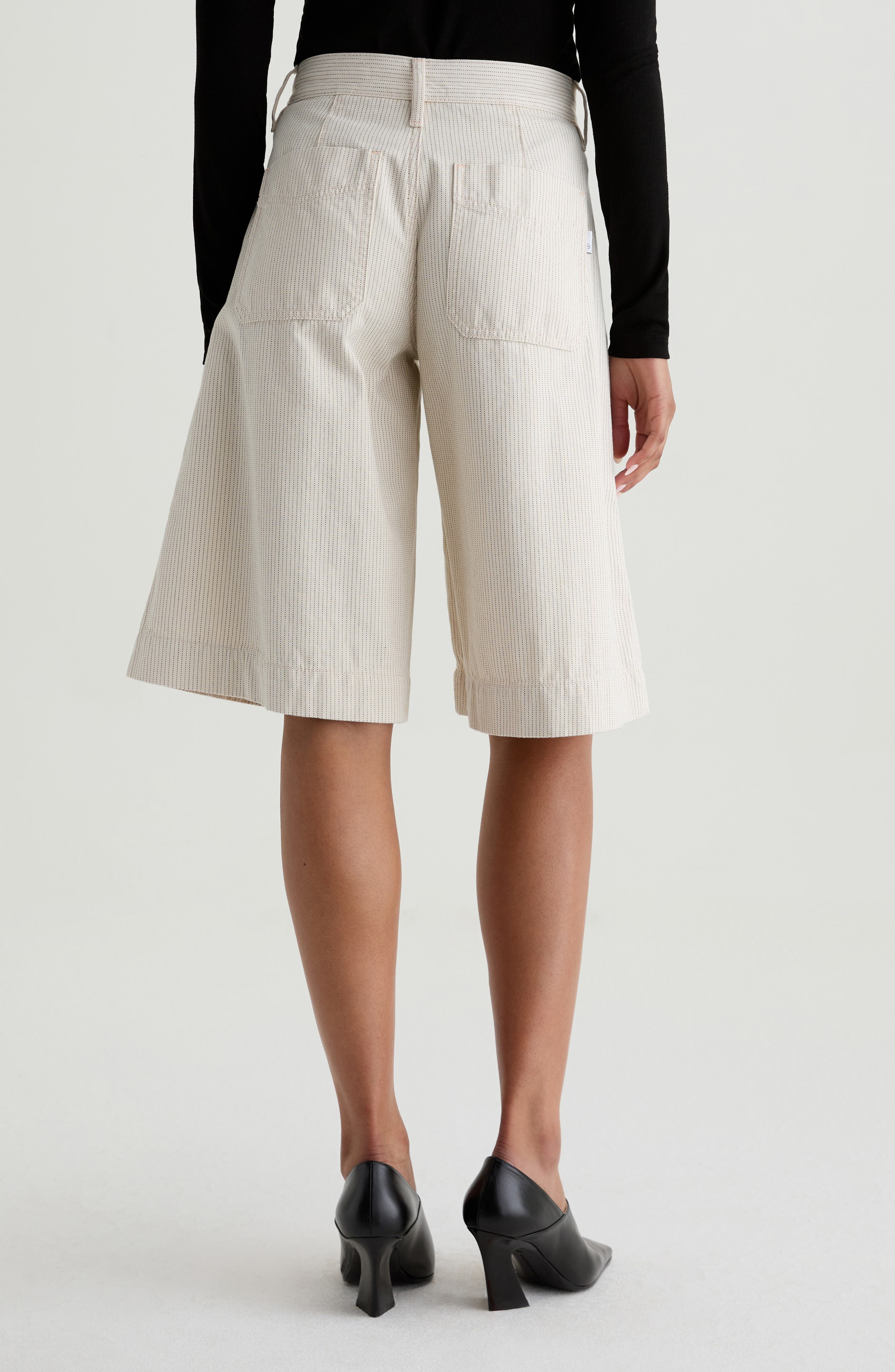 Riya High Waist Stripe Culotte Pants - image 2
