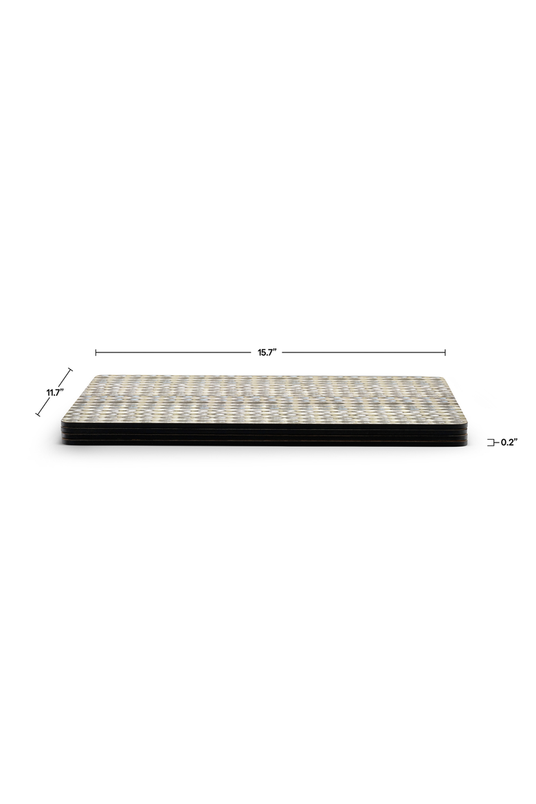 Pure Set of 4 Cork Back Placemats, Alternate, color, Pure
