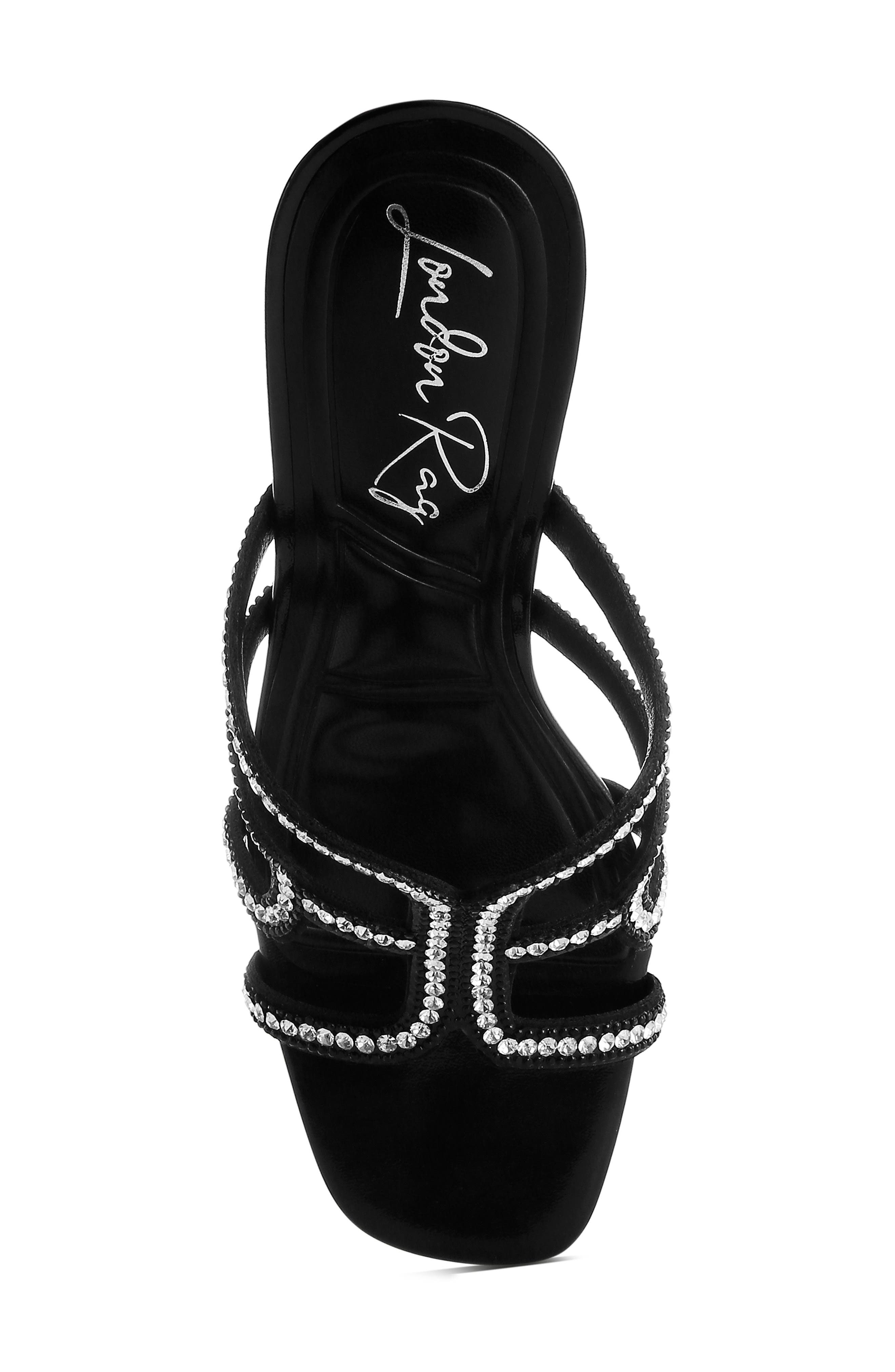 LONDON RAG Caqueta Clear Heel Sandal, Alternate, color, 