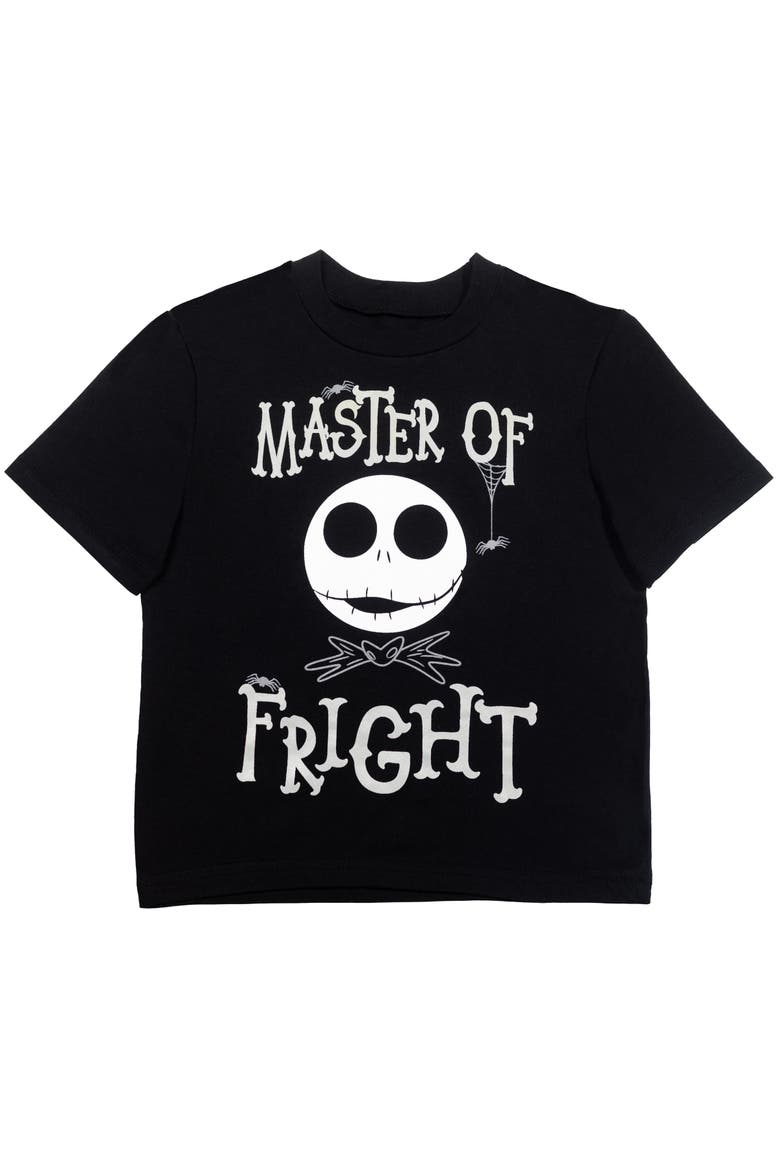 Nightmare Before Christmas Halloween 2-Piece T-Shirt and Shorts Set, Alternate, color, Black Grey Jack