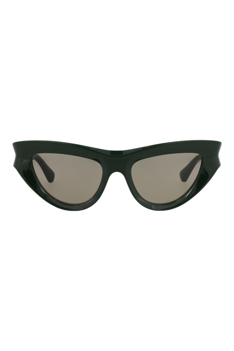 51mm Cat Eye Sunglasses, Main, color, GREEN GREEN GREEN