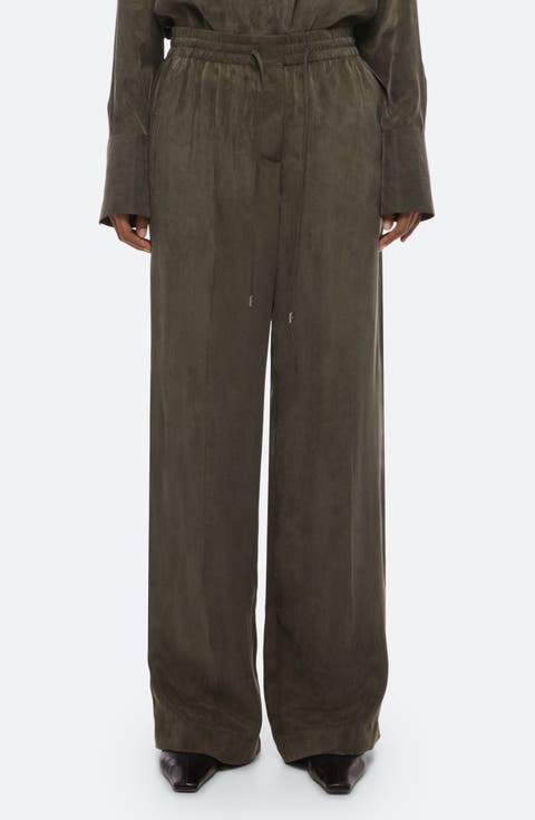 Fluid Microsuede Drawstring Pants