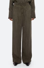 Helmut Lang Fluid Microsuede Drawstring Pants