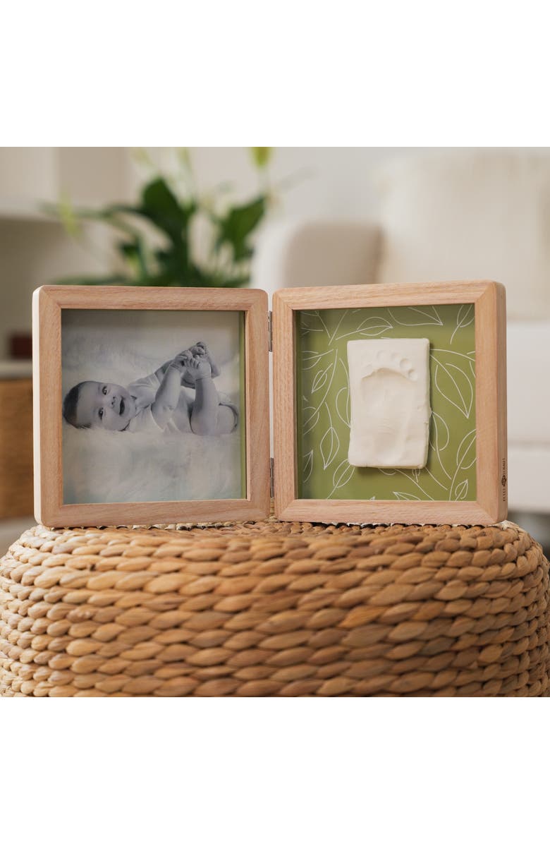 Petit Artichaut Double Frame - Baby Print & Photo Frame, Keepsake Gift, Alternate, color, Olive Tree