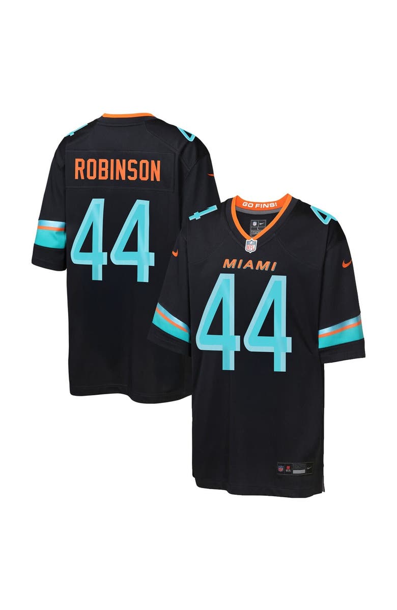 Nike Youth Nike Chop Robinson Pitch Blue Miami Dolphins 2025 Rivalries Collection Game Jersey, Main, color, Navy