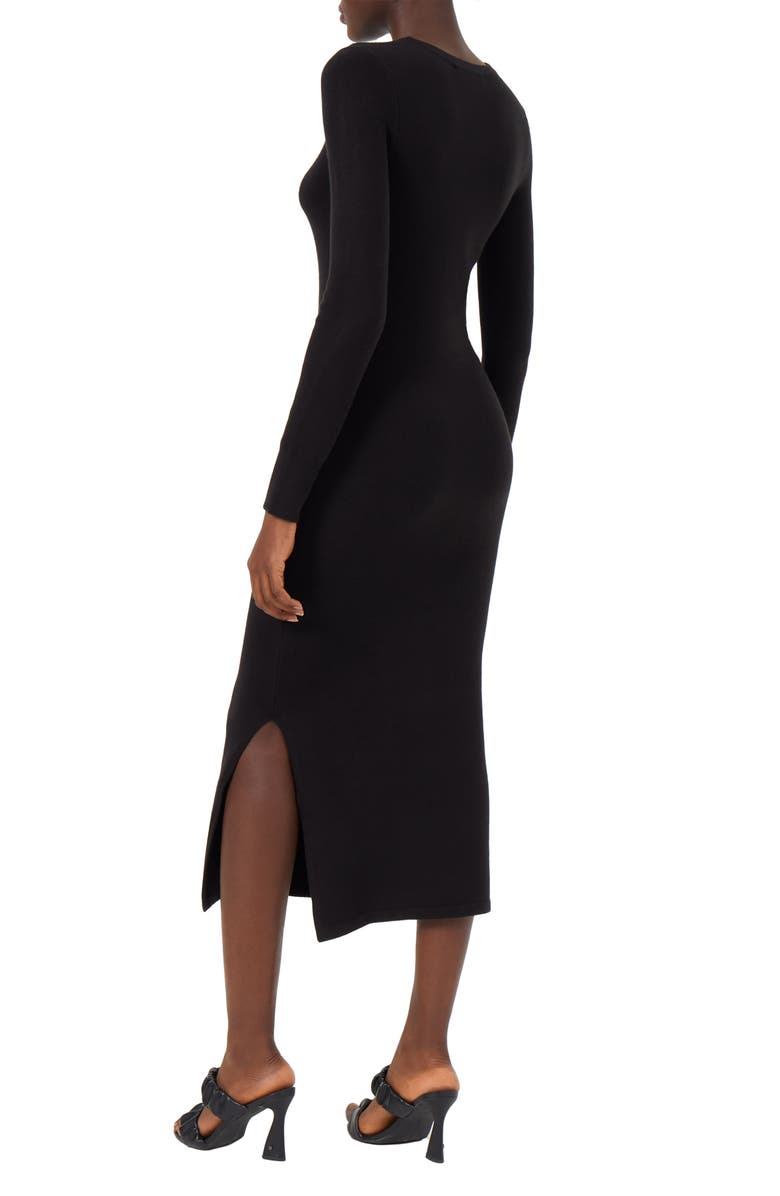 French Connection Baby Soft Long Sleeve Midi Sweater Dress, Alternate, color, 