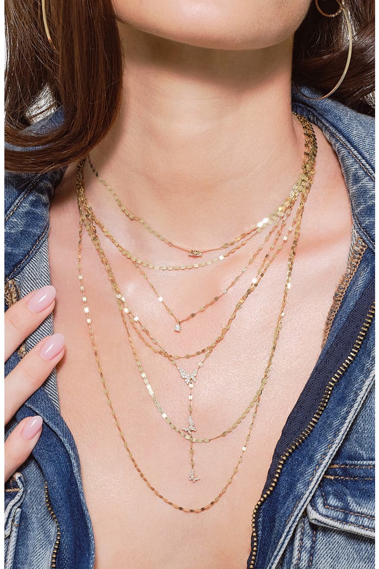 14K Gold Solo Double Strand Necklace, Alternate, color, 14K YELLOW GOLD