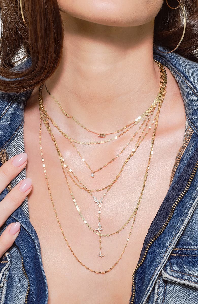 LANA Solo Diamond Malibu Chain Layered Necklace, Alternate, color, 