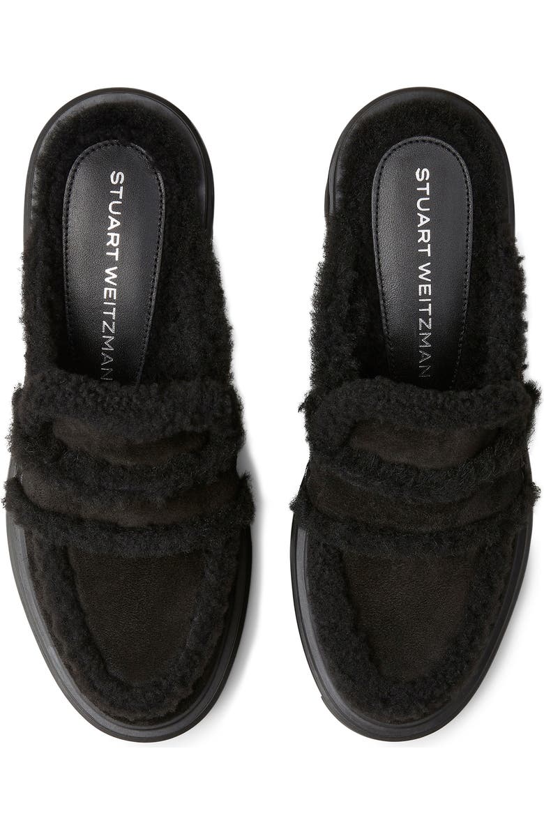 Stuart Weitzman Lennox Genuine Shearling Trim Platform Loafer, Alternate, color,