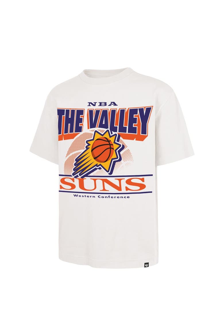 Men's '47  White Phoenix Suns City Edition Shifty Foundation T-Shirt, Alternate, color, White