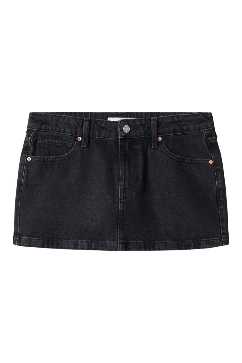 Denim Miniskirt, Alternate, color, BLACK DENIM