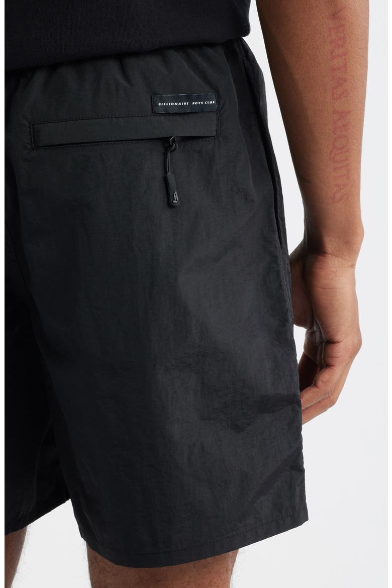 BB Sunrise Drawstring Nylon Shorts, Alternate, color, BLACK