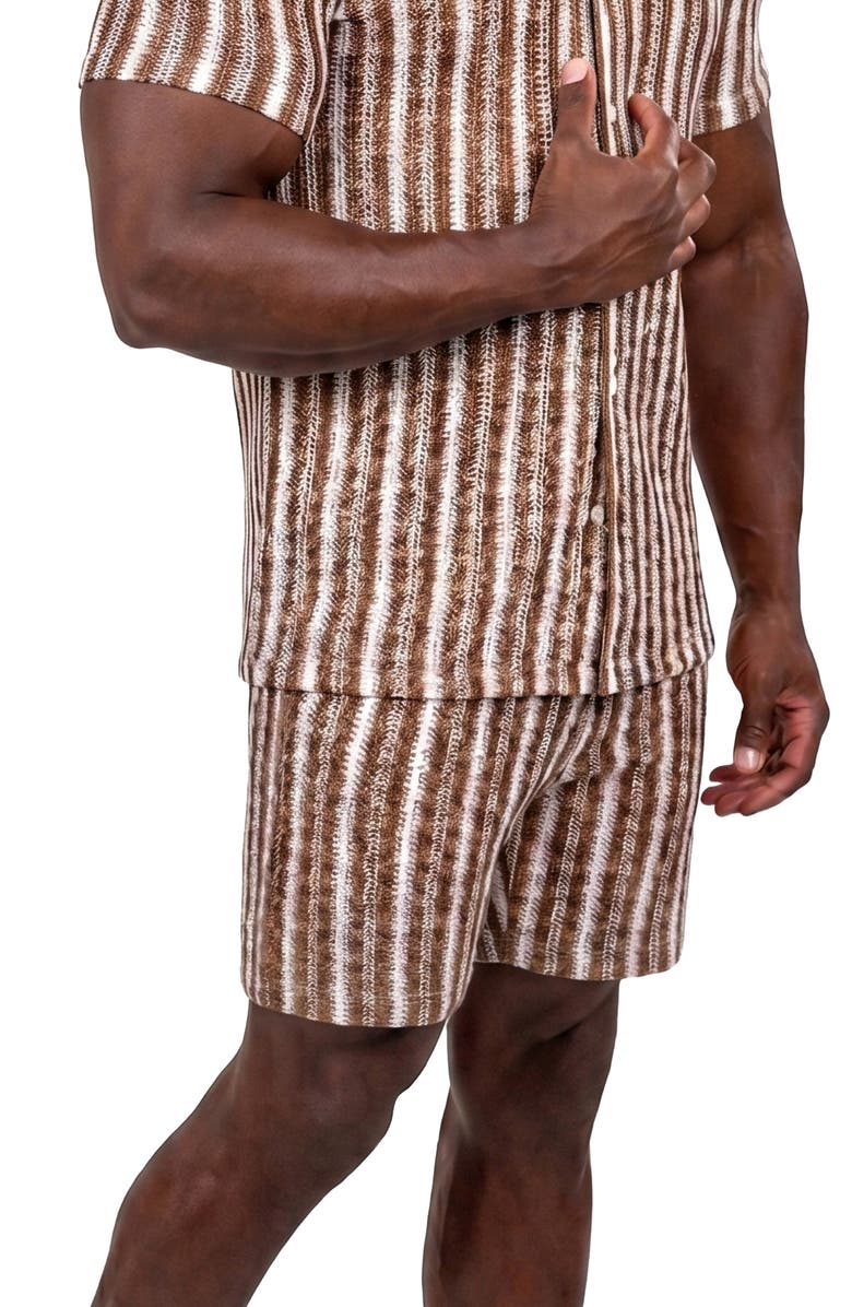 Maceoo Knit Drawstring Shorts, Alternate, color, Brown