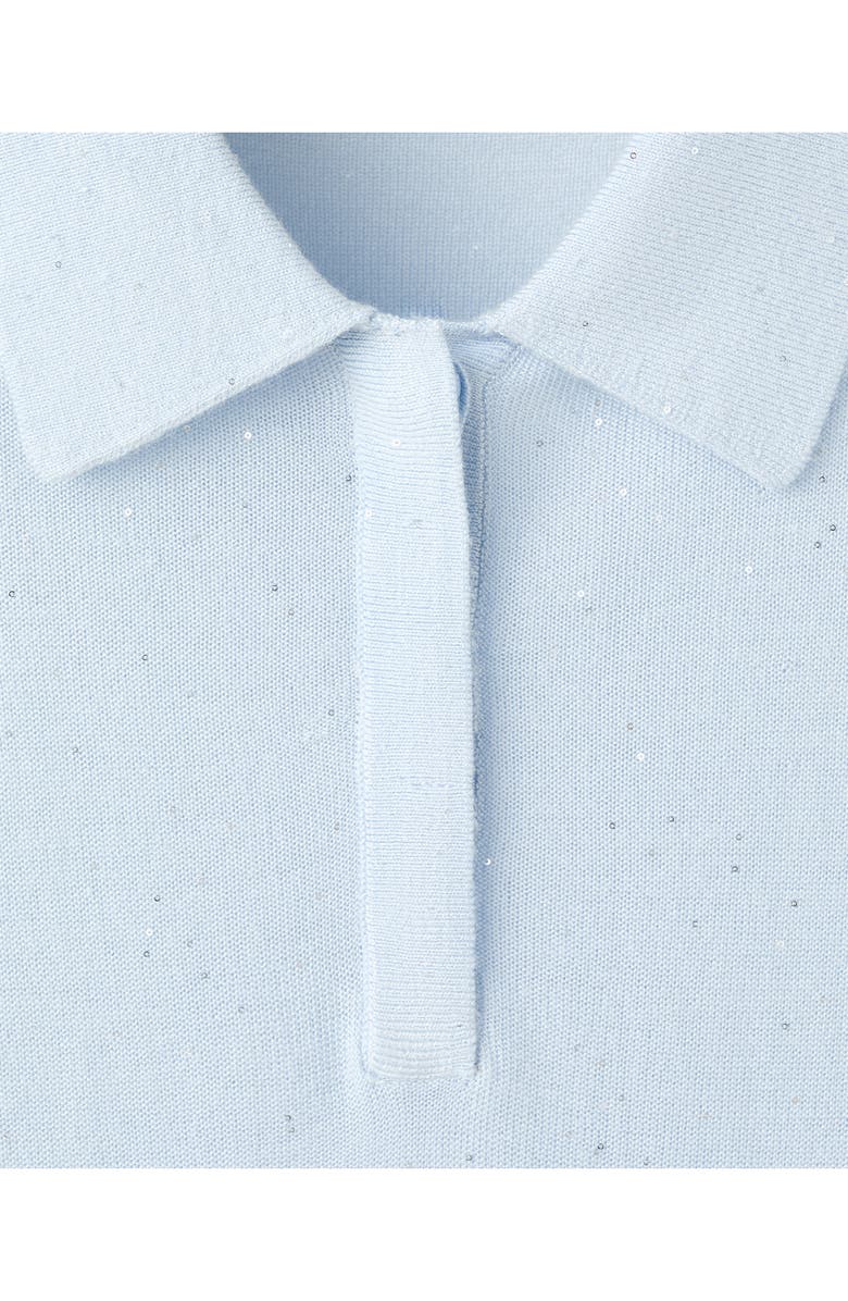 MANGO Polo Neck Sweater, Alternate, color, Sky Blue