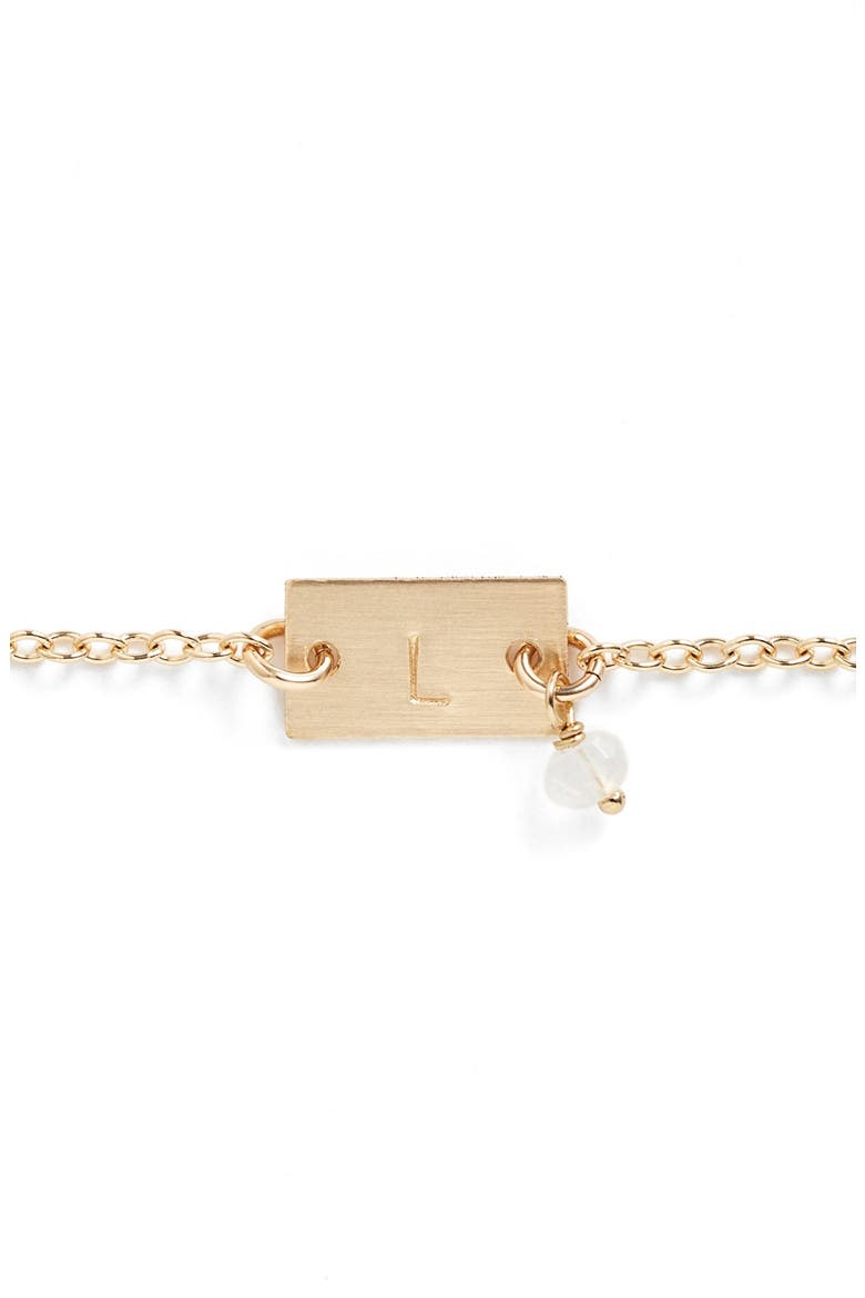 Shaka Initial 14k-Gold Fill Bar Bracelet, Alternate, color, 14K GOLD FILL L
