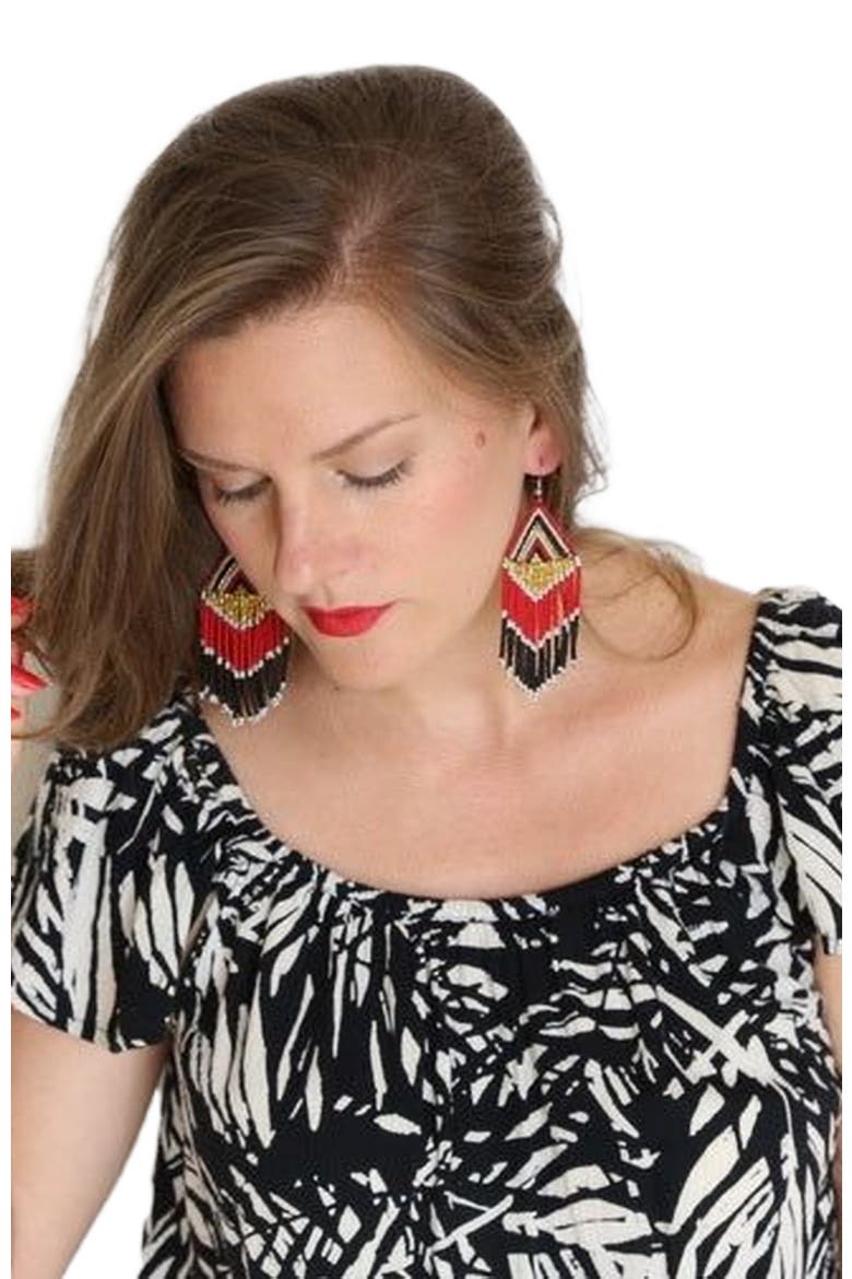 Raya Earrings, Alternate, color, Navy