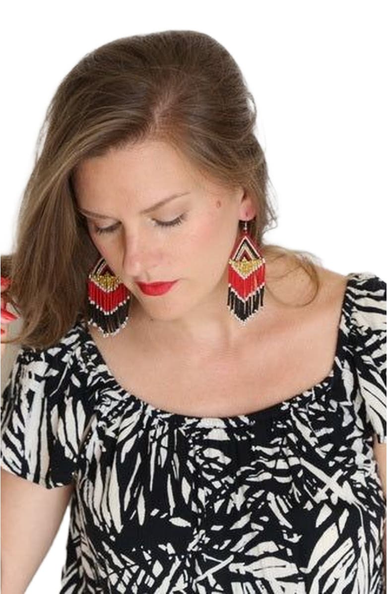 Fosterie Raya Earrings, Alternate, color, Navy