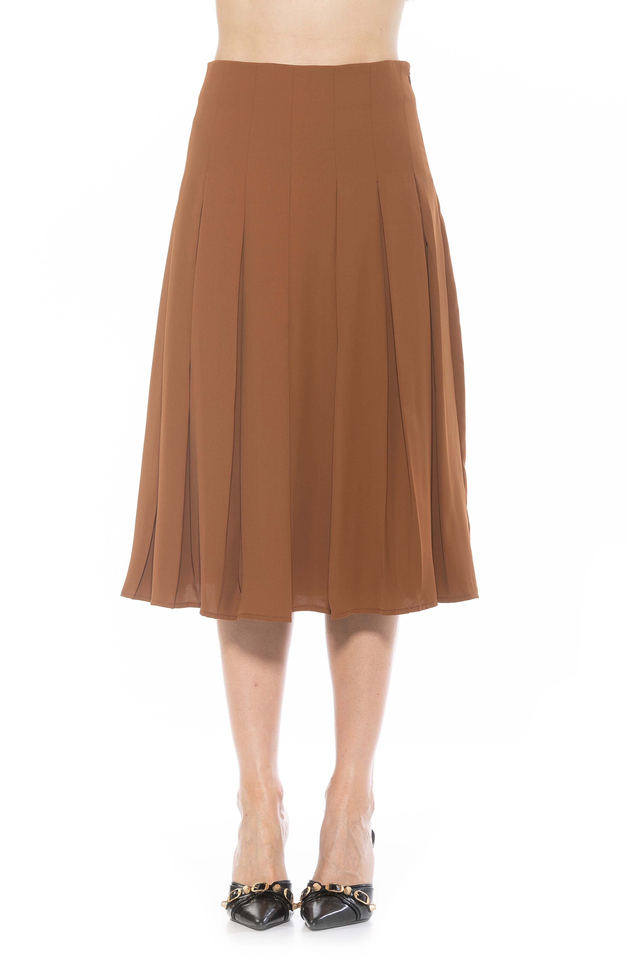 Alexia Admor Shilo Pleated Midi Skirt