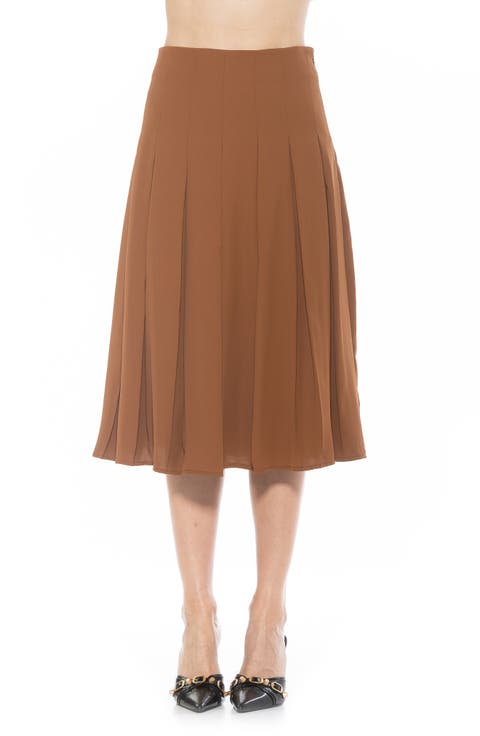Shilo Pleated Midi Skirt