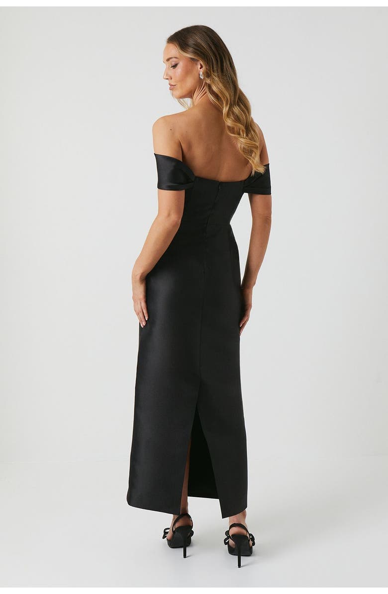 Coast Honoured Twill Bardot Maxi Dress, Alternate, color, Black