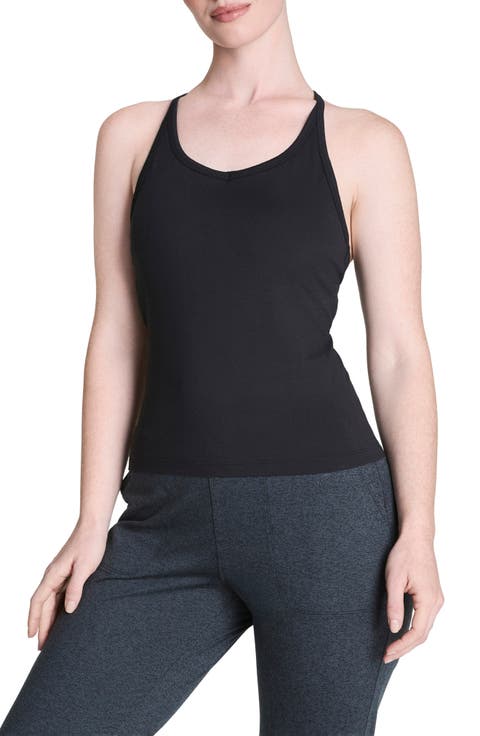 SoftStretch Rib Shelf Bra Performance Tank
