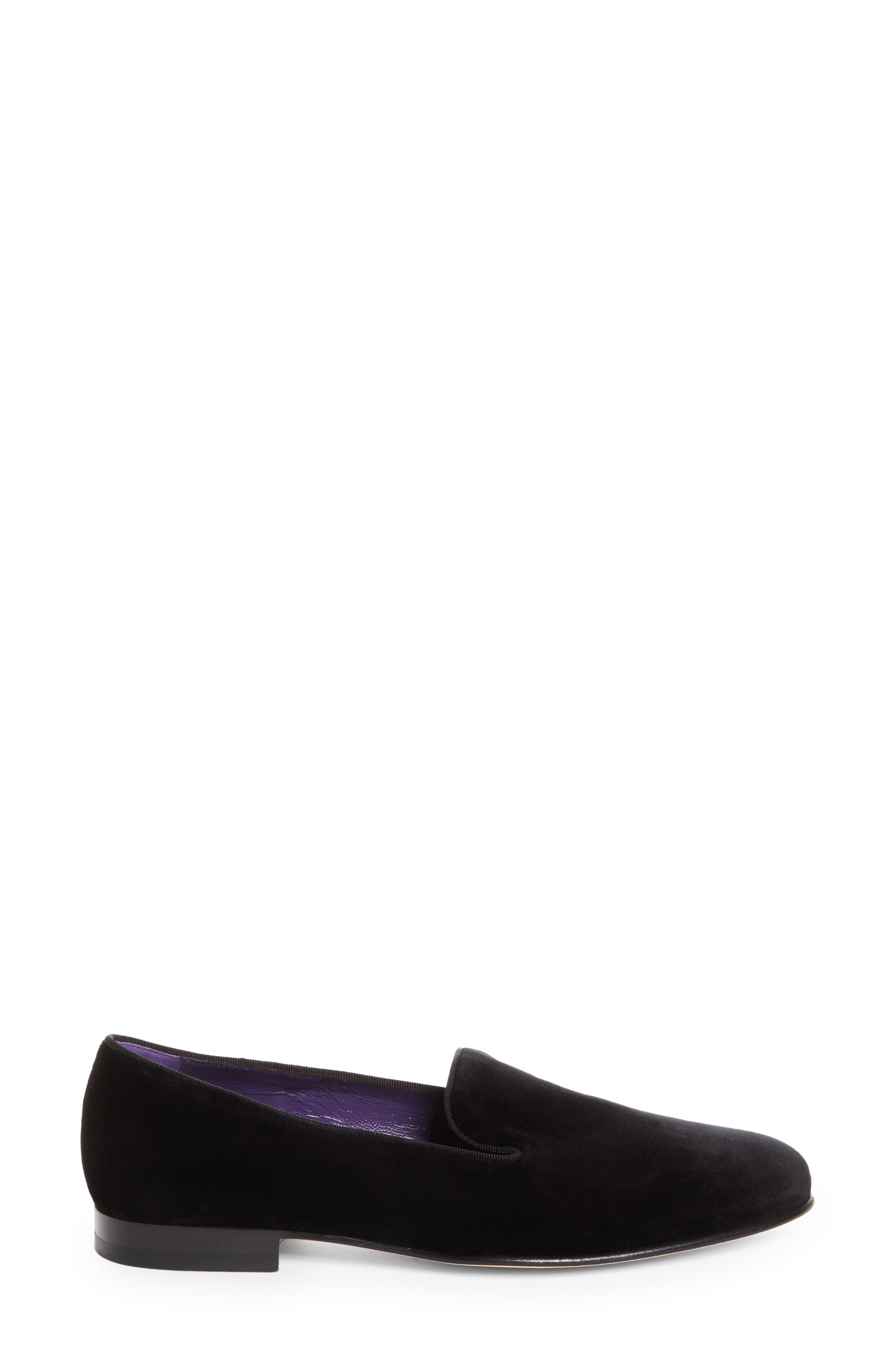 Ralph Lauren Purple Label Alonzo Smoking Slipper, Alternate, color, Black