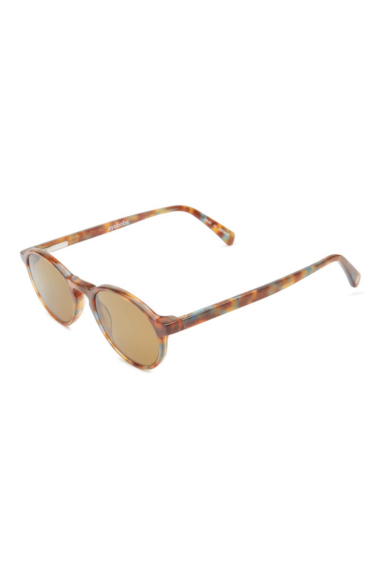 Board Stiff 49mm Round Polarized Sunglasses, Alternate, color, SPOTTY BLUE TORT / GREY
