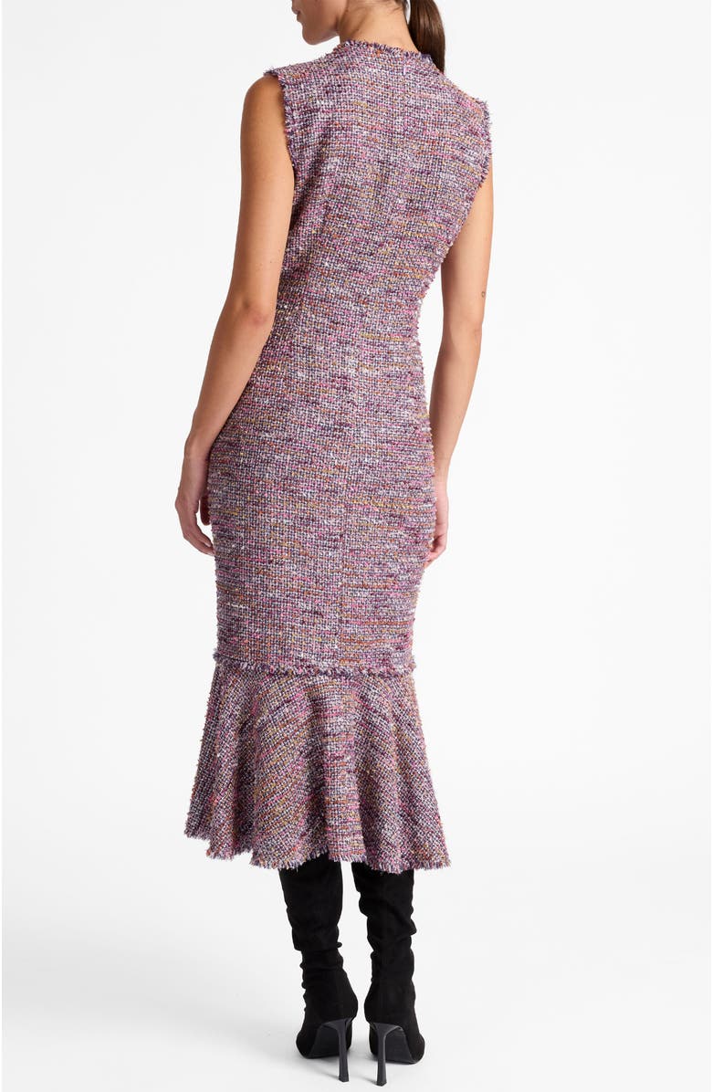 Santorelli Andi Sleeveless Tweed Midi Sheath Dress, Alternate, color, Dusty Lilac