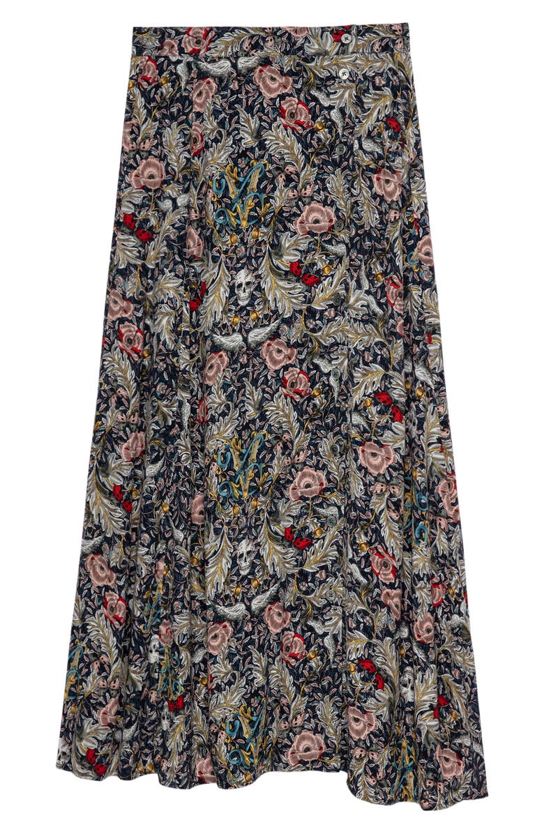 Zadig & Voltaire June Soft British Flowers Skirt, Alternate, color, 